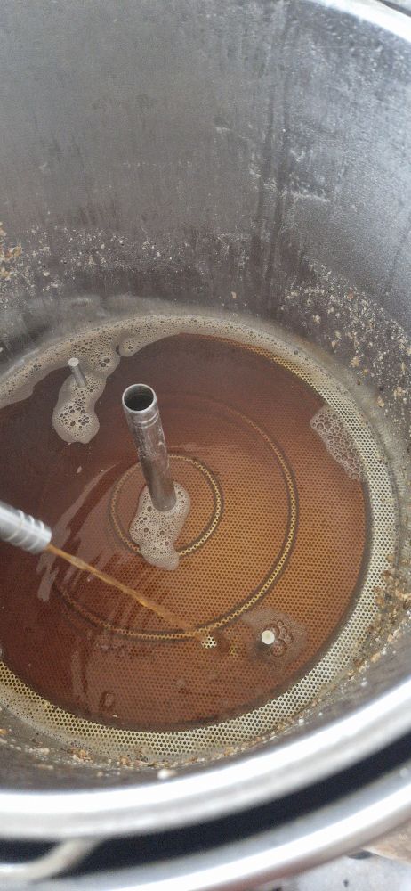 The wort during mashing.