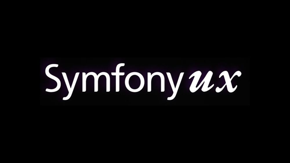 Symfony UX logo on a dark background