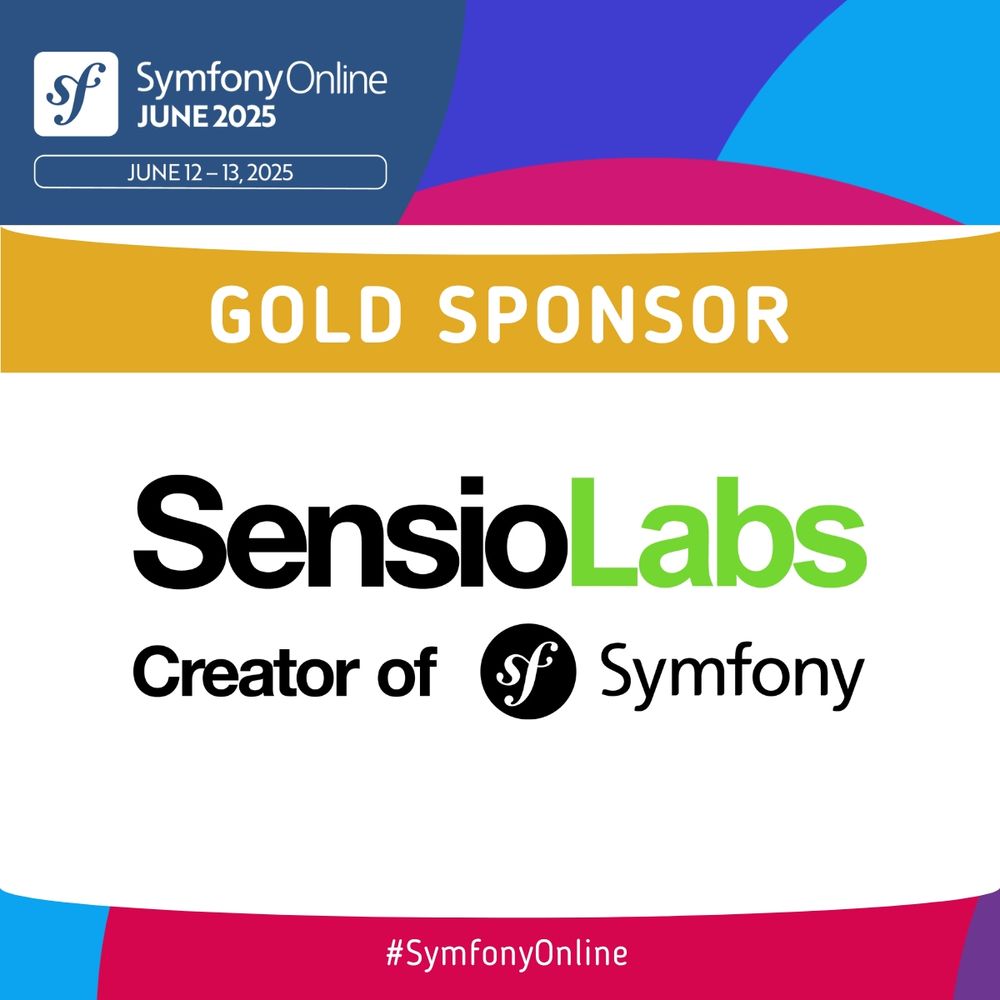 SensioLabs gold sponsor - SymfonyOnline June 2025