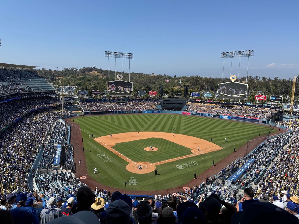 Dodgers stadium during 7th inning stretch