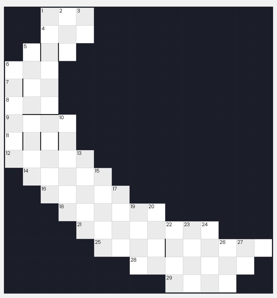 Puzzmo's August 29 crossword puzzle, in the shape of a banana.