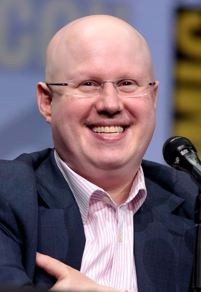 Matt Lucas, a white British male actor with alopecia