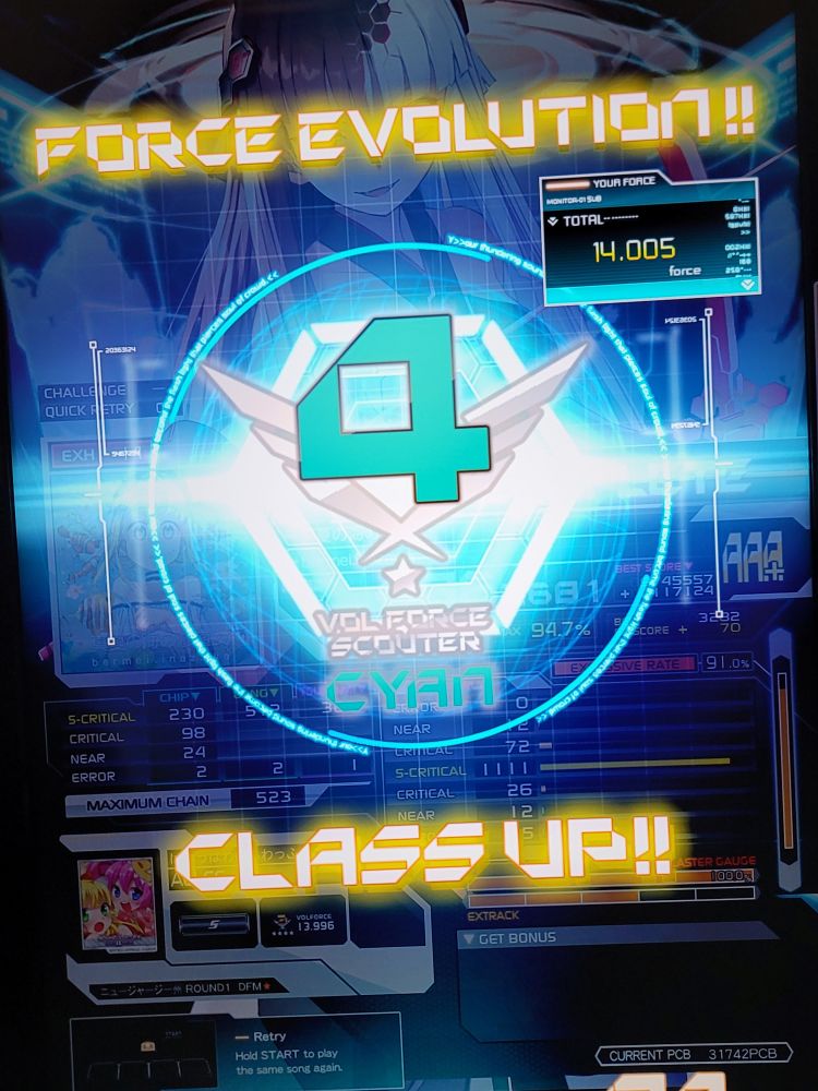 me achieving cyan volforce (14VF) on sdvx