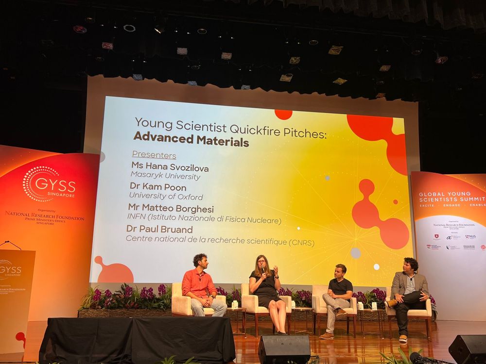 Four speakers sat down on stage during the Advanced Materials panel discussion. 