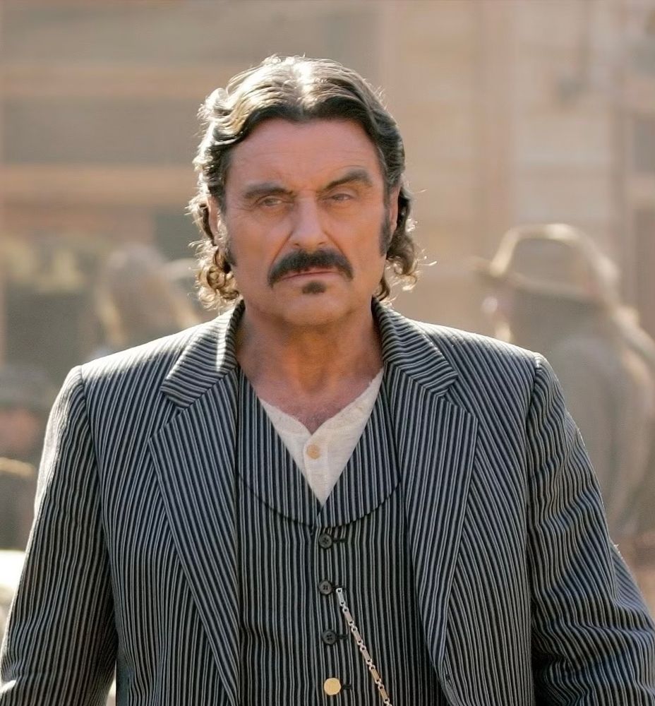 Ian McShane as Al Swearengen on DEADWOOD.