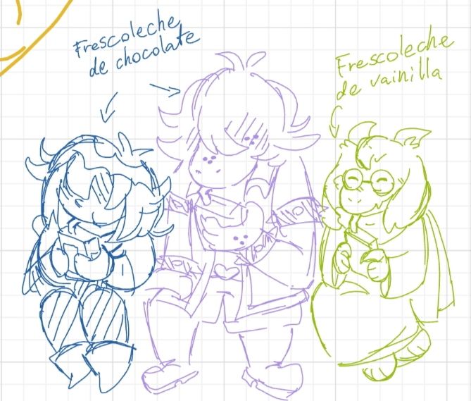 The fun gang drinking Frescoleches (flavored milk boxes)