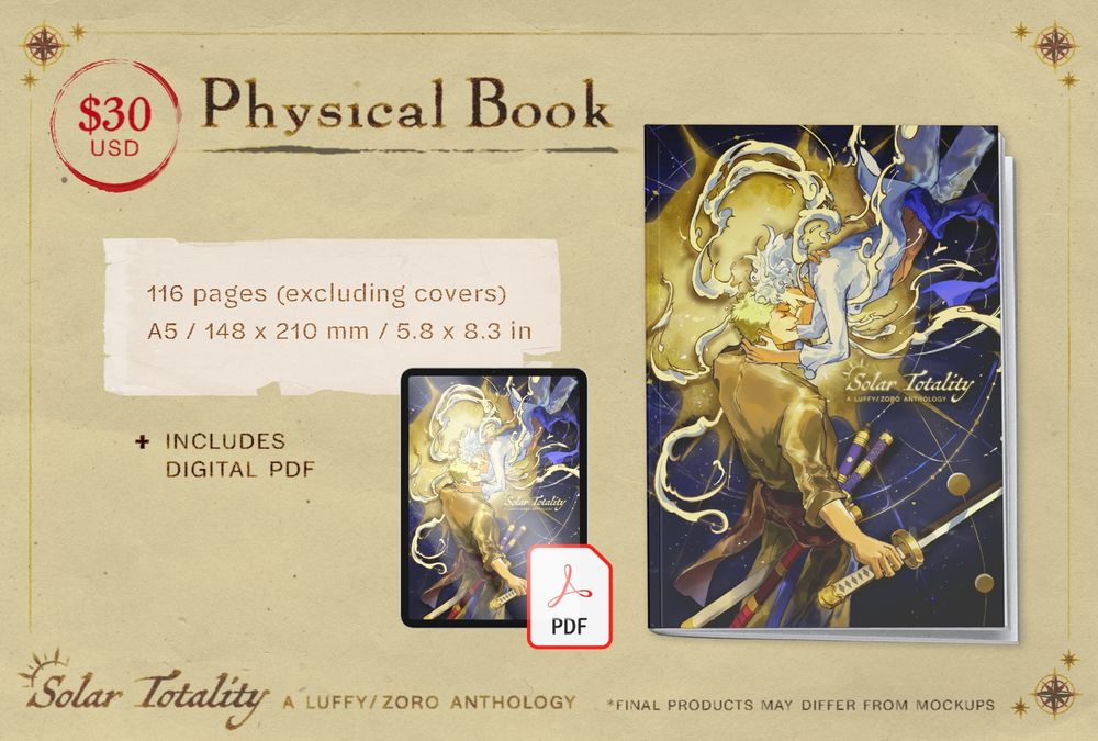 $30 USD – Physical Book. 116 pages (excluding covers) A5 / 148x210mm / 5.8x8.3in. INCLUDES DIGITAL PDF. *Final products may differ from mockups.
