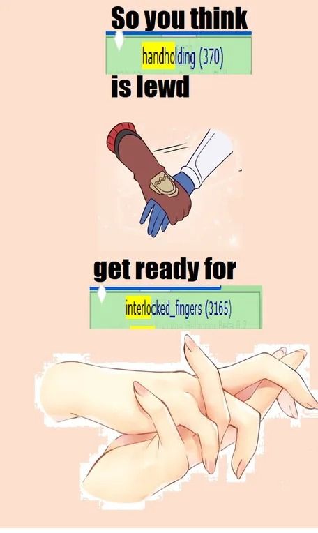 A suggestive post about holding hands