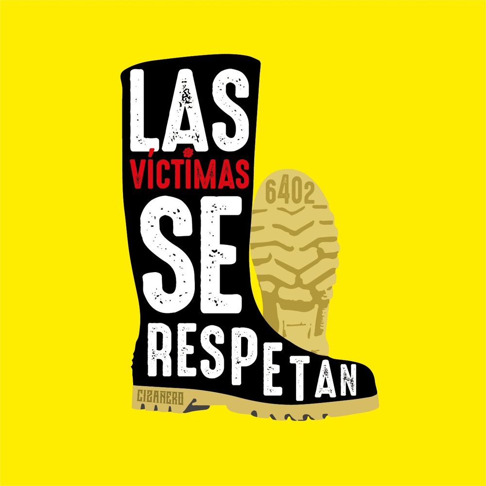 Botas conmemorativas sobre los FALSOS POSITIVOS en Colombia 
