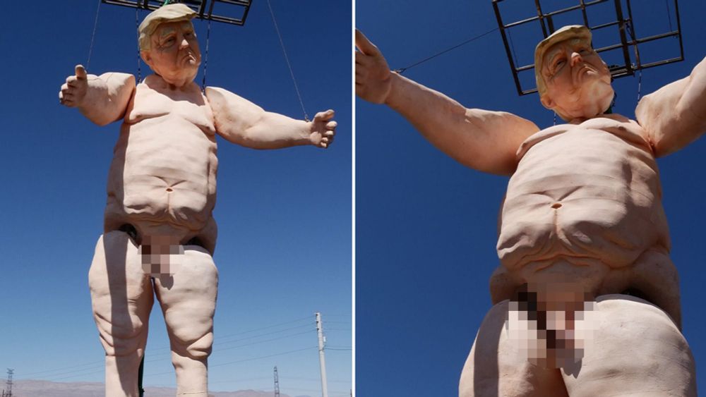 43-Foot-Tall Naked Donald Trump Towers Over Las Vegas Freeway