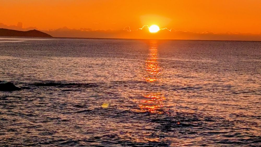 Early morning sunrise over the Rame peninsula 