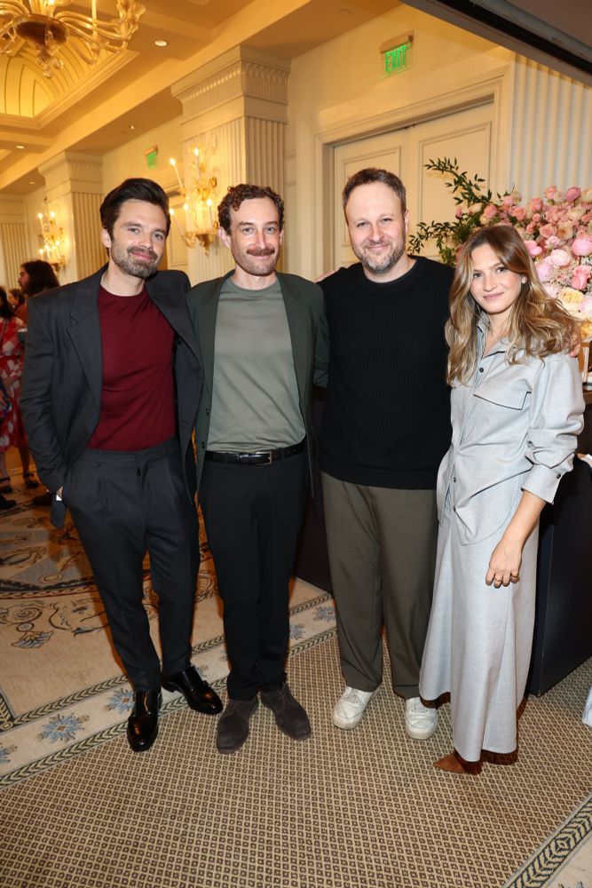 Sebastian Stan, Chris Kaye, Josh Margolin and Emily Kassie attend the 2025 Film Independent Spirit Awards Nominee Brunch at Hotel Casa Del Mar
