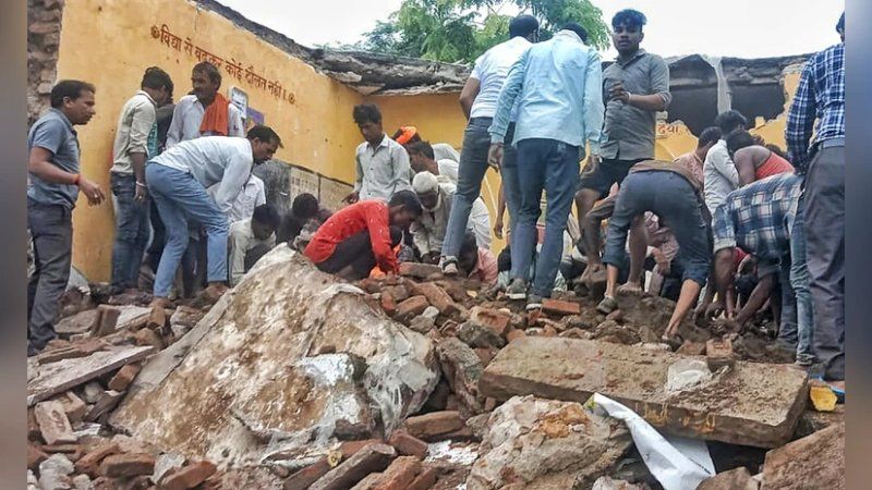 Rajasthan School Collapse Kills 4 Children, 40 Still Trapped Under Debris