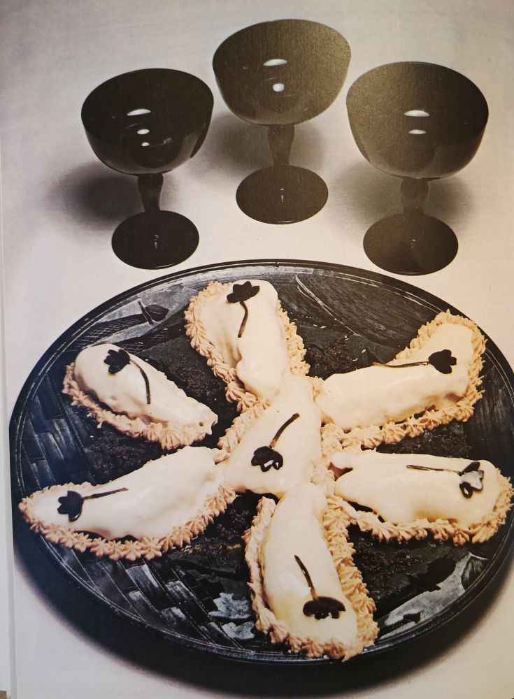 Chaudfroid Chicken: Halve roasted chicken breasts. Make a roux with butter, flour, chicken stock, brandy, cream, and softened gelatin. Whisk until thick. Pour sauce over chicken, covering completely, and chill until set. A rich, glossy, and elegant French dish awaits—bonne chance!