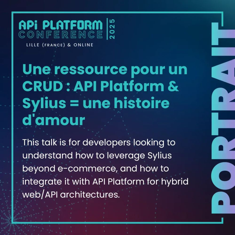 This talk is for developers looking to understand how to leverage Sylius beyond e-commerce, and how to integrate it with API Platform for hybrid web/API architectures.