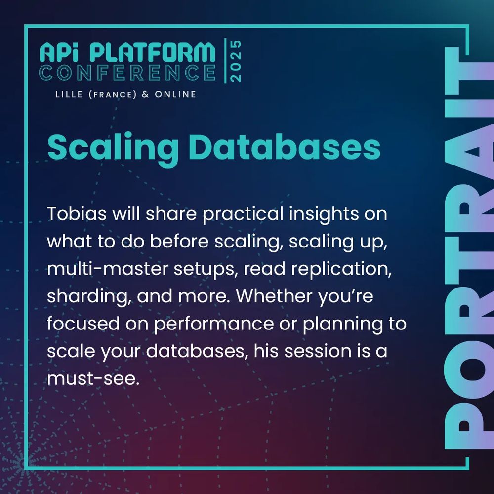Tobias will share practical insights on what to do before scaling, scaling up, multi-master setups, read replication, sharding, and more. Whether you’re focused on performance or planning to scale your databases, his session is a must-see.
