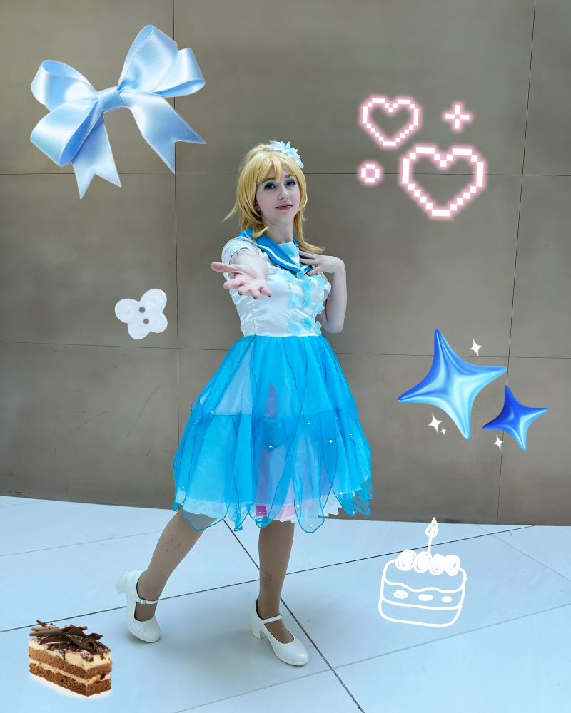 Eden as Eli Ayase Bokutachi wa Hitotsu no Hikari outfit post transformation 