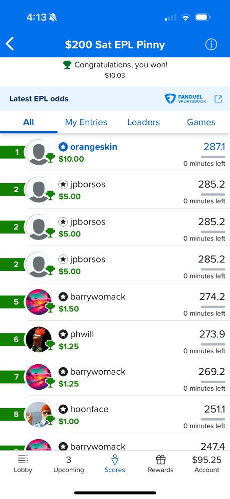 main slate football first place.