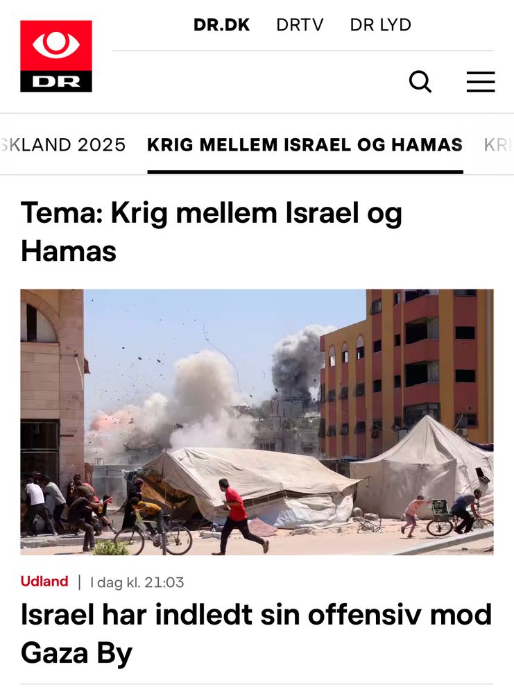 Tema på dr.dk, hvor der tales om en krig. 