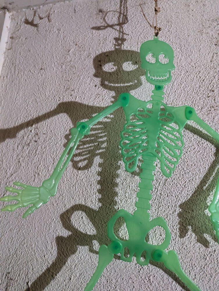 Green decorative skeleton 
