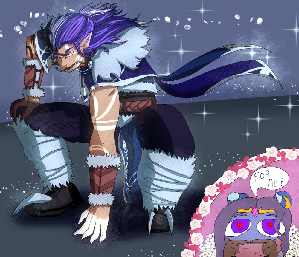 Valynore, by AstralLucifer and my own character Laren