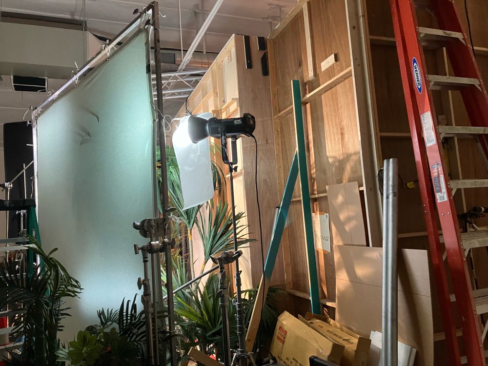 behind the set of VIP