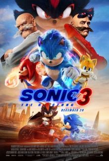 The poster for the third Sonic The Hedgehog movie, Sonic The Hedgehog 3.
