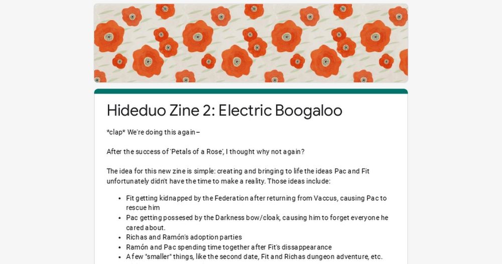 Hideduo Zine 2: Electric Boogaloo