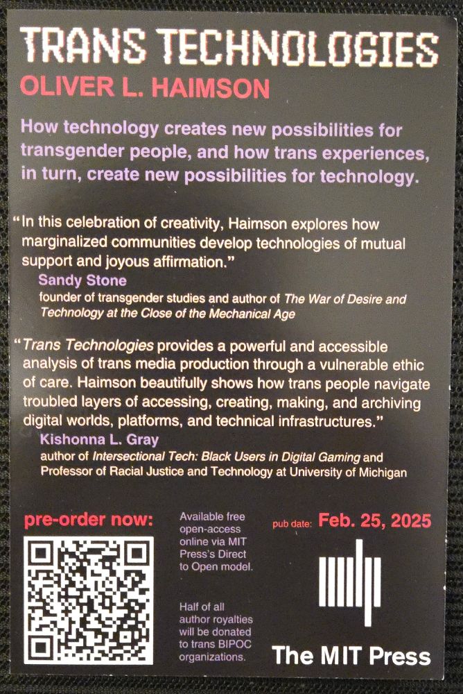 Back cover blurb of Trans Technologies