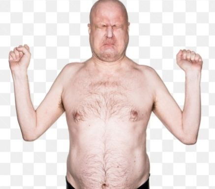 Avantgardetaiteilija Paska näyttää punnertavan jotain