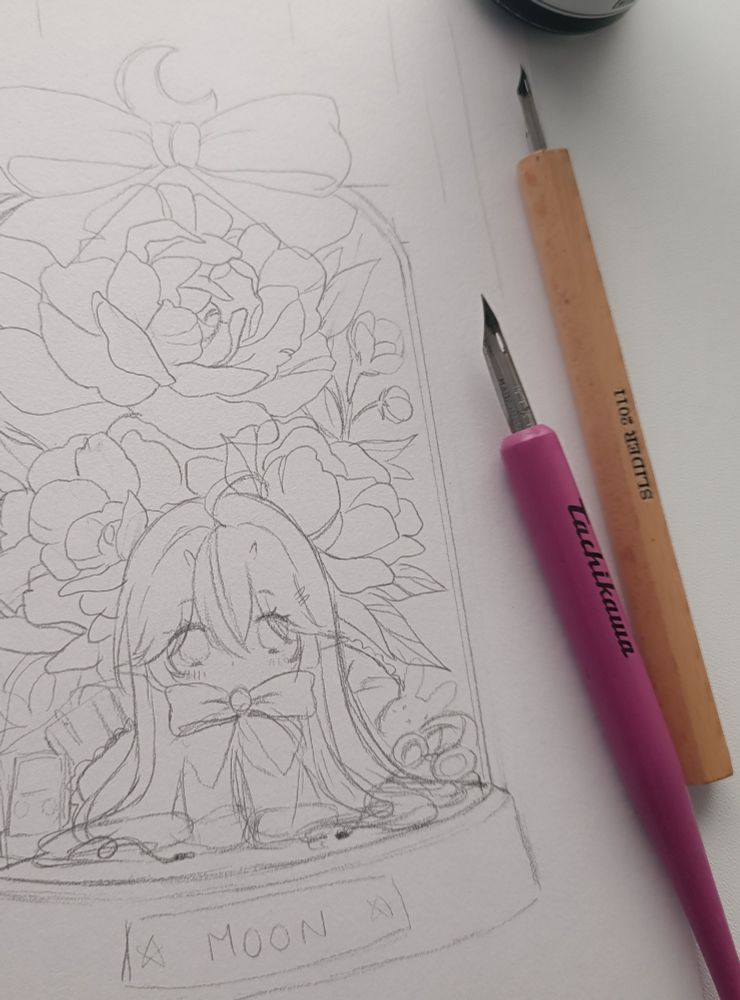 Cute sketch of Tina Moon ✨ Little Moon case