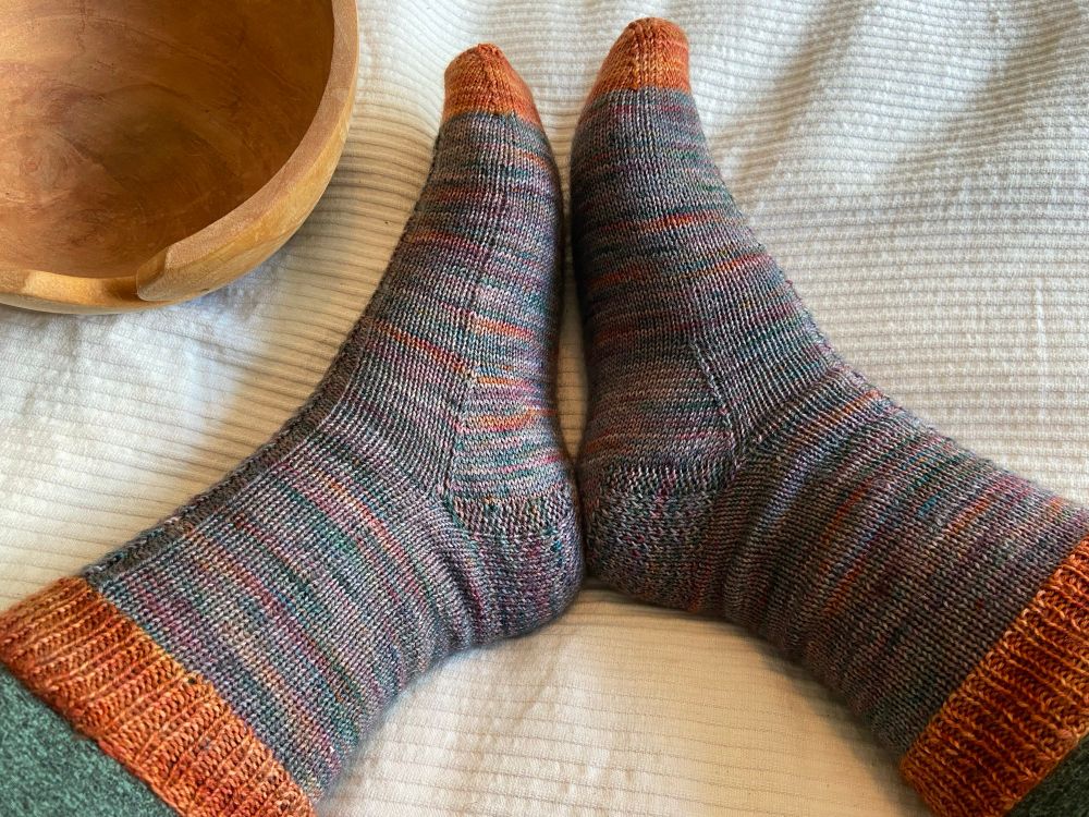 The same socks, though from the side you cannot see the textured panel.