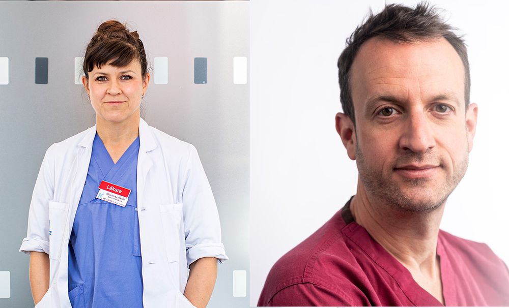 a man and woman in scrubs