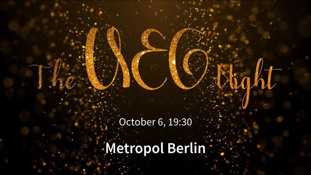 a gold text on a black background