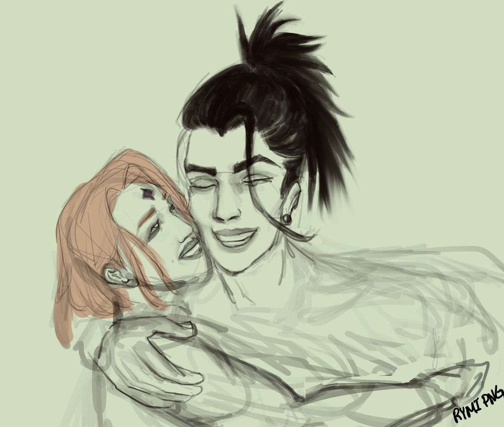 2 ninja’s having a casual face smooshing hug. 