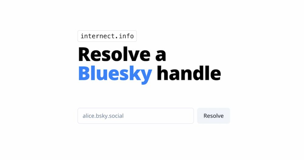 internect.info - Resolve a Bluesky handle