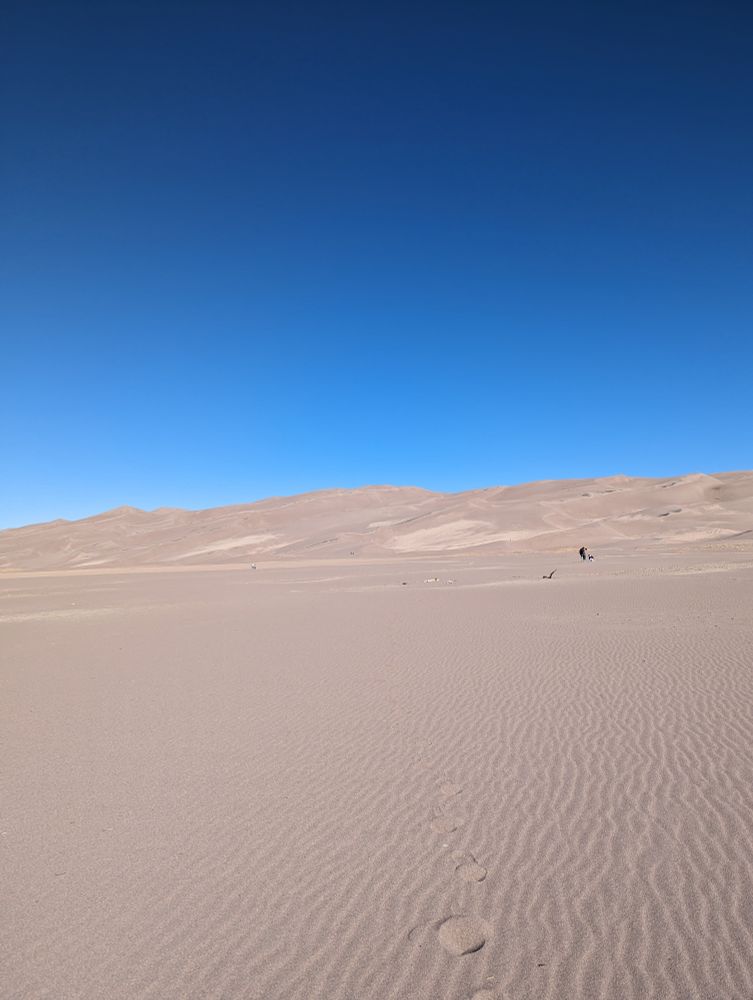 See that tall dune, I think it was the one behind it that I went to. The people on some of the nearer ridges don't even show up because it was so far away.