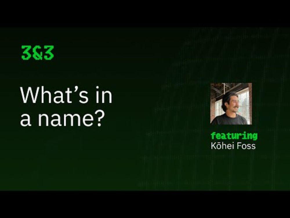 What's in a name? - 3&3 April 2025 Replay (feat. Kōhei Foss)