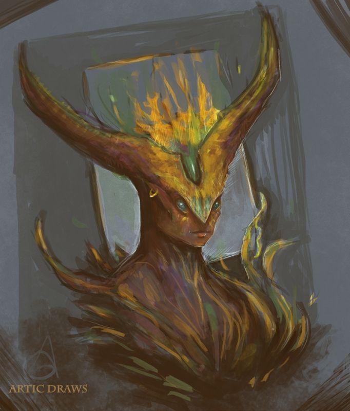 Demon artwork inspired by inktober and Halloween