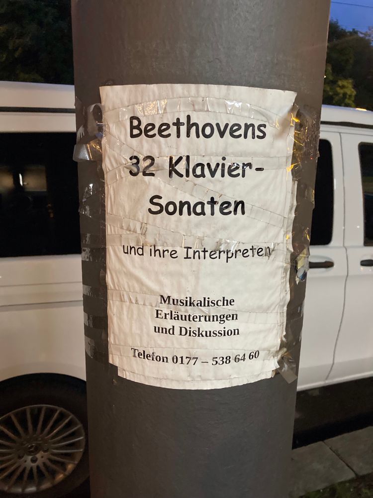 Werbezettel für Beratung in klassischer Musik