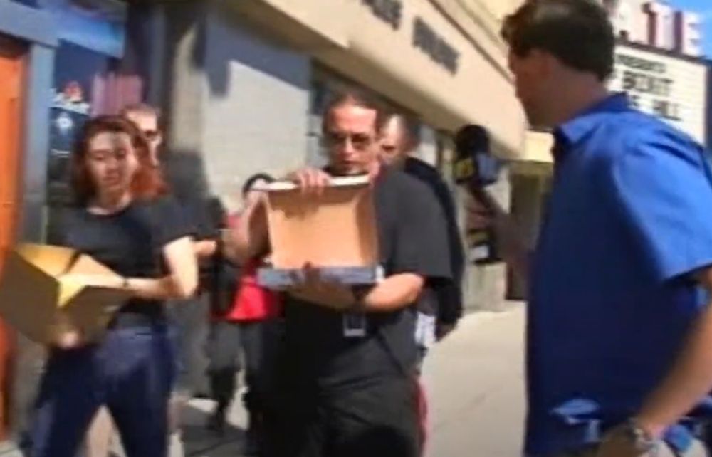 The street team handing out wristbands