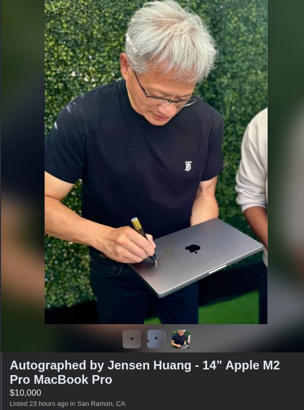 Autographed by Jensen Huang - 14” Apple M2 Pro MacBook Pro