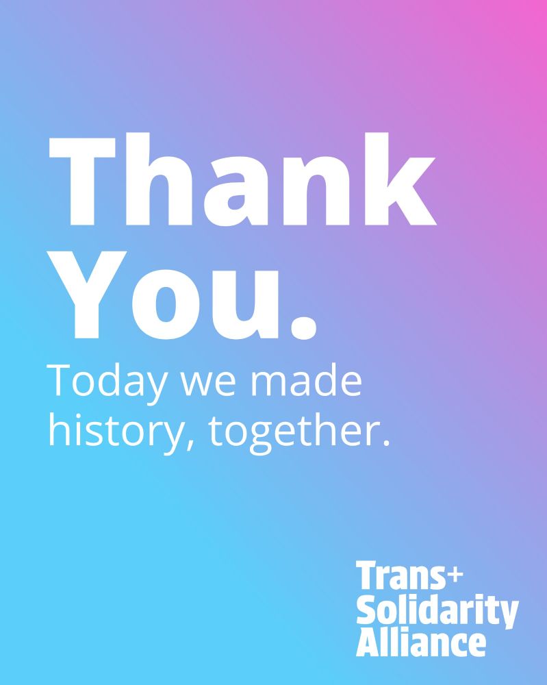 Thank you. Today we made history, together