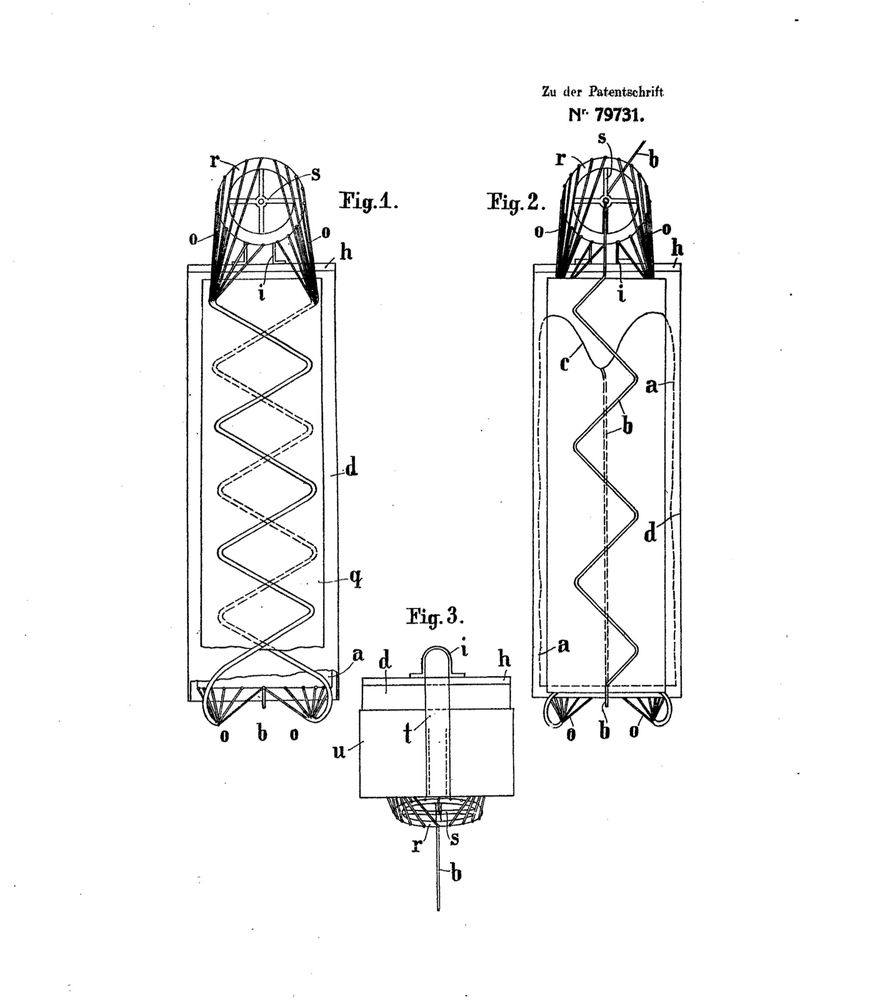 Patentschrift Nr. AT 79731 "Einrichtung zum Anbringen von Fallschirmen
an Luftfahrzeugen".