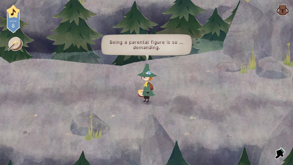Snufkin says "being a parental figure is so...demanding."