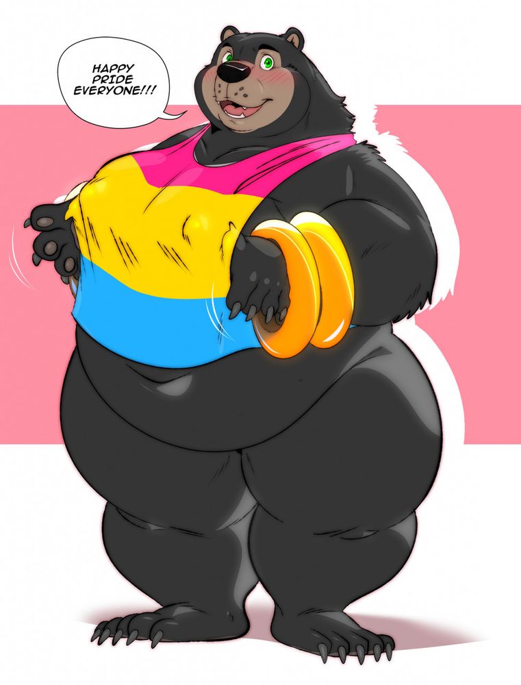2021, a freshly remade Char Burr wearing the pansexual pride flag to represent!