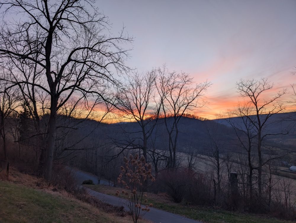 Sunset over Cumberland valley.