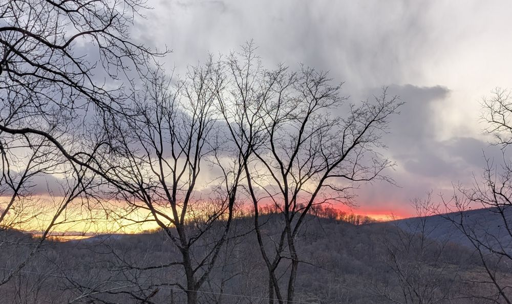 Sunset over Cumberland valley.