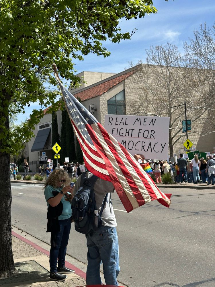 Protest signs in Walnut Creek, CA