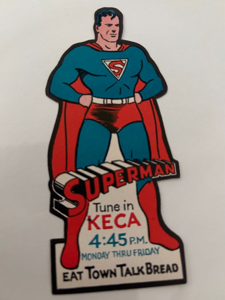 1940s Superman sticker.